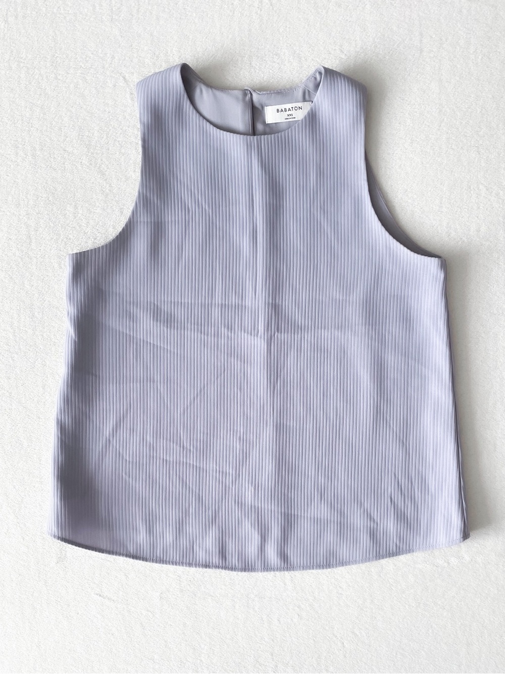 Babaton Lavender Sleeveless Ribbed Shell Top